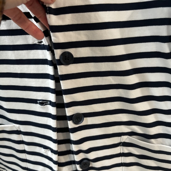 Tahari Nautical Blazer Jacket - Blue/White Size S - Picture 7 of 10